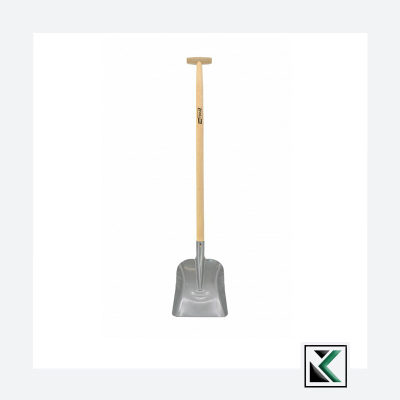 Stalen zandschop 23x26cm met houten handvat