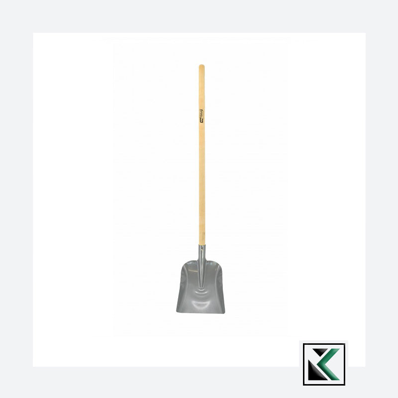 Stalen zandschop 23x27cm met houten handvat