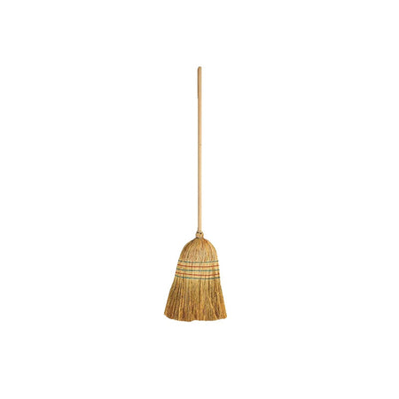 Stro bezem 132cm houten handvat