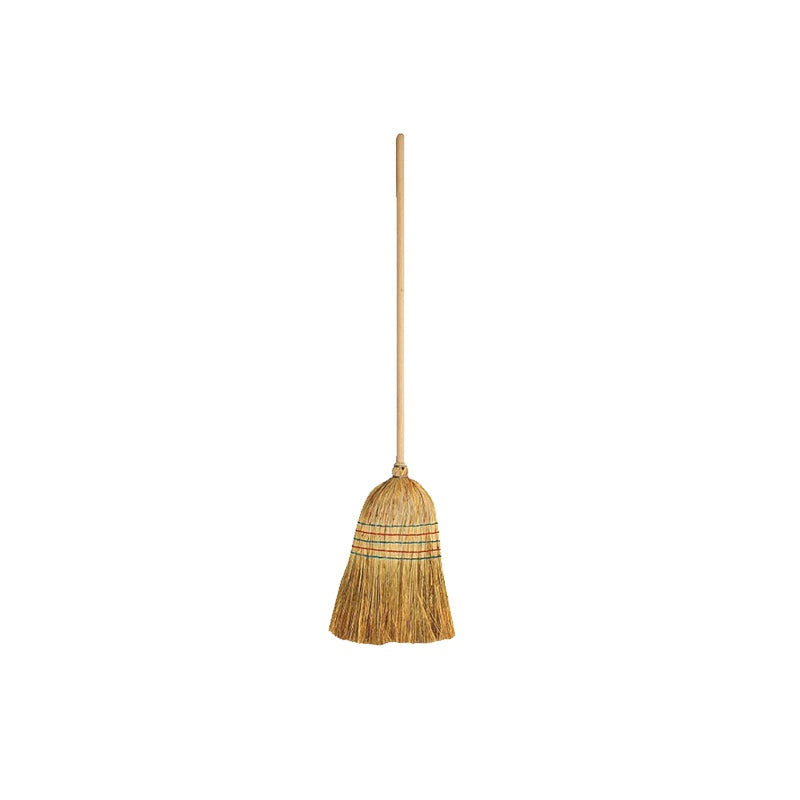 Stro bezem 132cm houten handvat