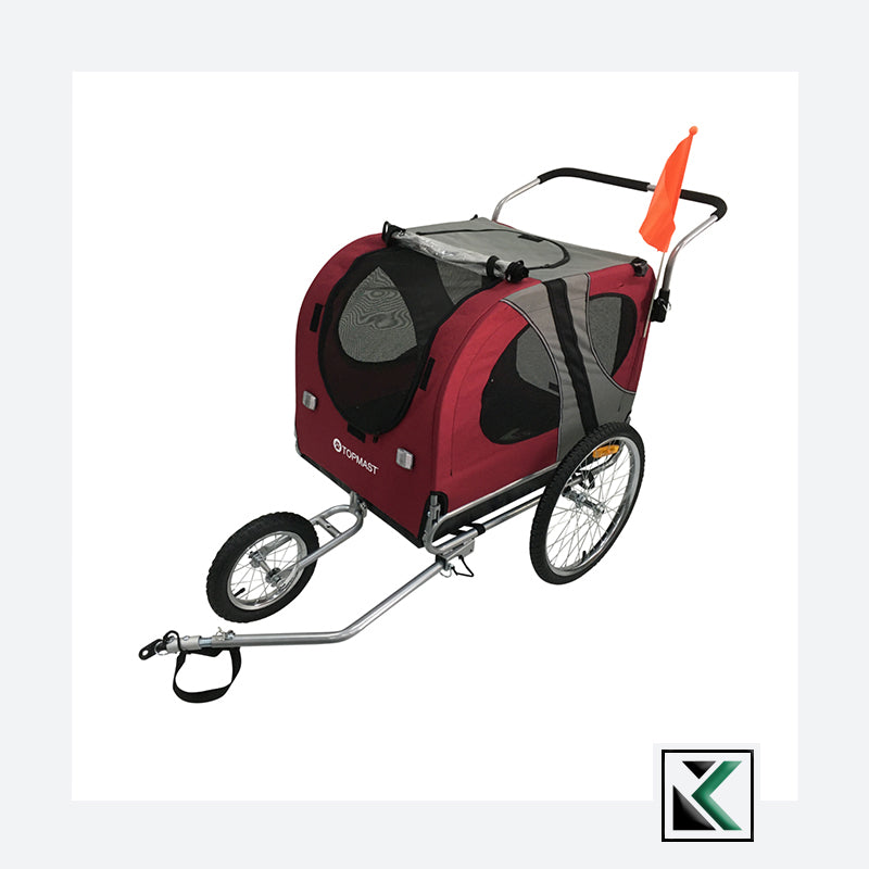 Topmast Easy Flow Hondenfietskar Rood L