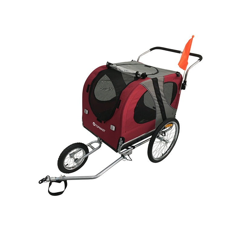 Topmast Easy Flow Hondenfietskar Rood L