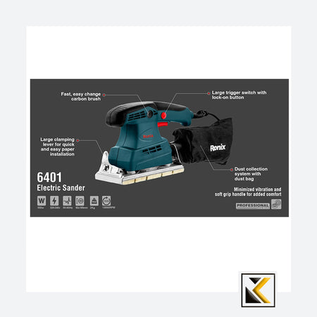 Elektrische schuurmachine 300W Ronix 6401