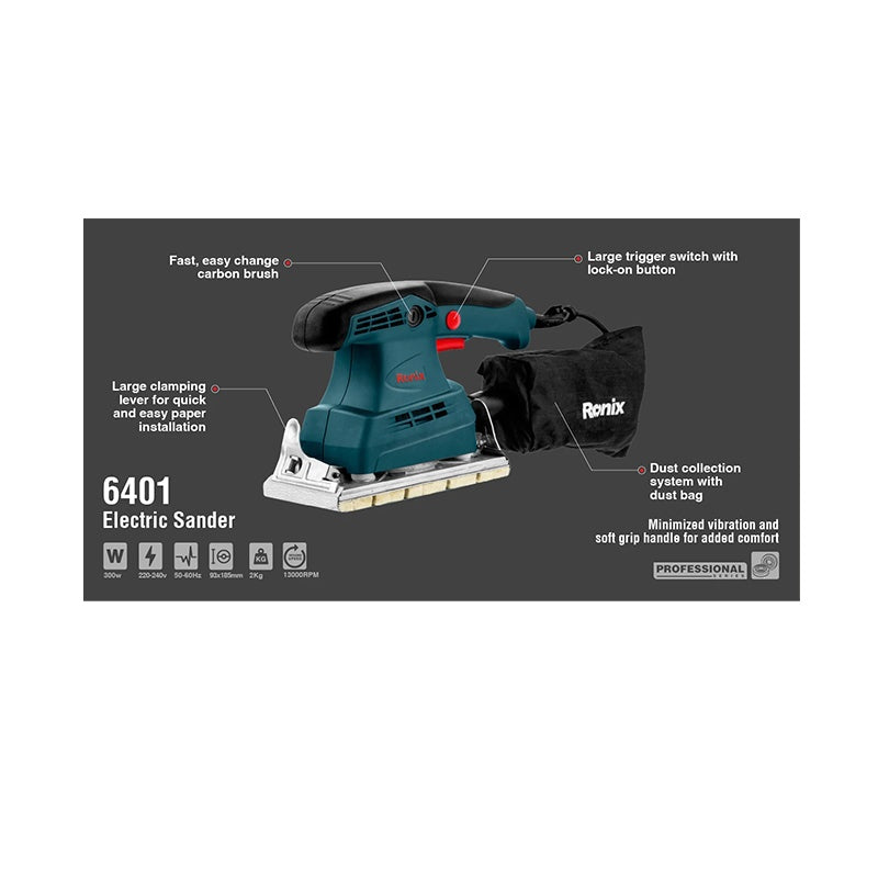 Elektrische schuurmachine 300W Ronix 6401
