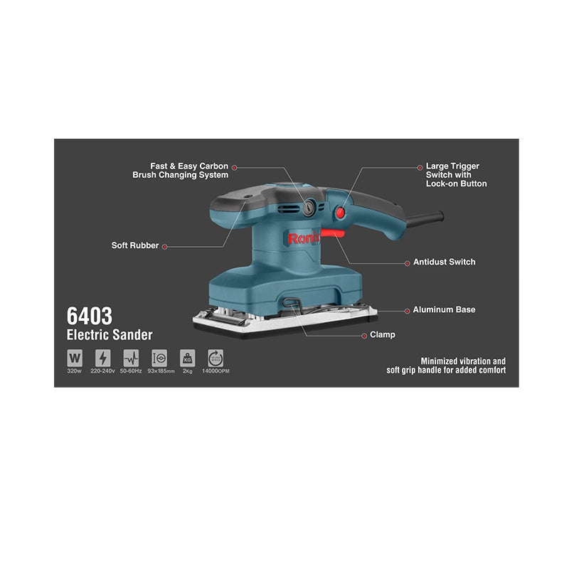 Elektrische schuurmachine 320W Ronix 6403