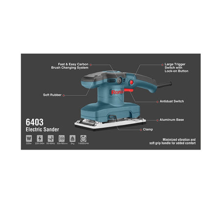Elektrische schuurmachine 320W Ronix 6403