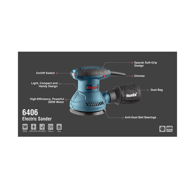 Elektrische schuurmachine 320W Ronix 6406