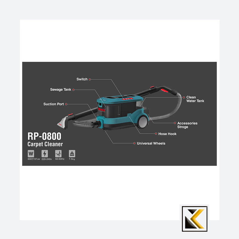 Tapijtreiniger RP800 800 watt Ronix