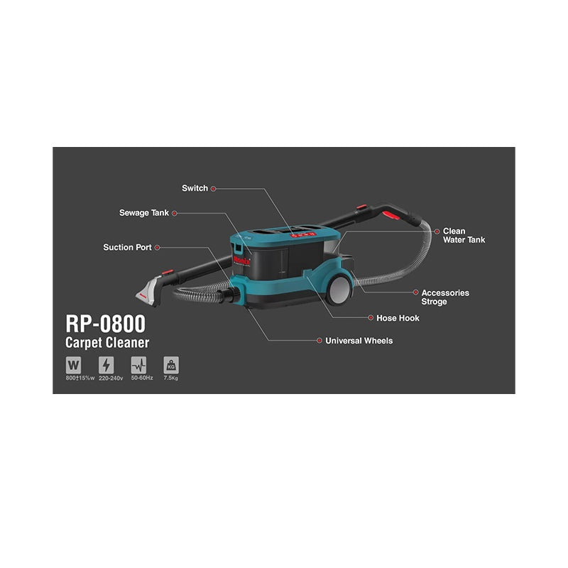 Tapijtreiniger RP800 800 watt Ronix
