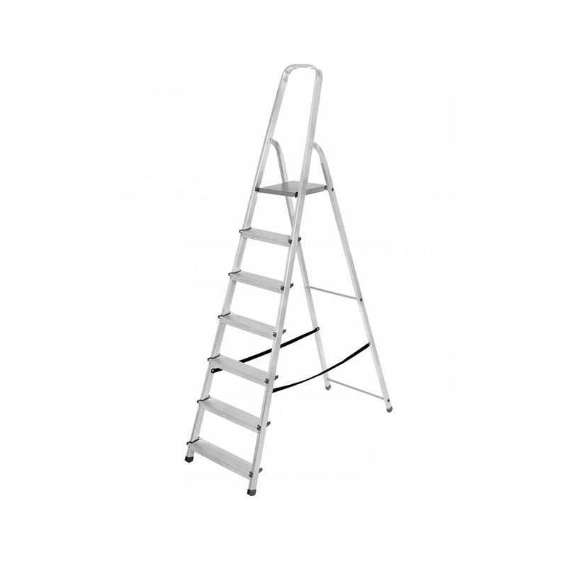 Vrijstaande aluminium ladder met platform 1x8 125 Kg