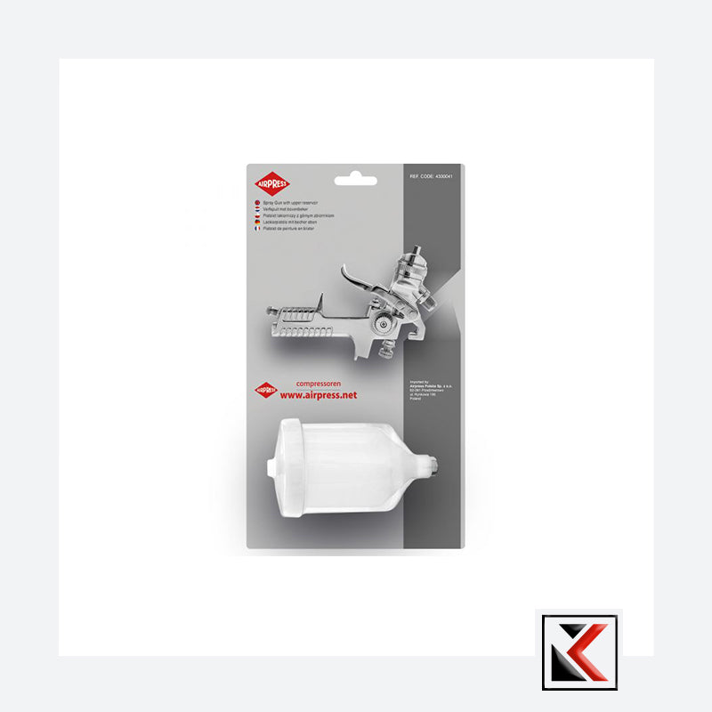 Verfspuit 2 - 3.5 bar 1.4 mm nozzle 600 ml bovenbeker 120-200 l/min in blister