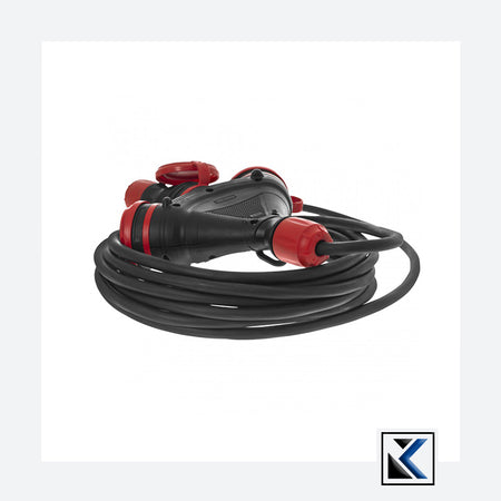 Verlengkabel Professioneel 10m 3-voudig 3x1,5mm IP54 16A/4000W