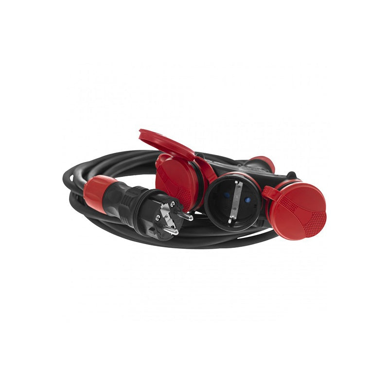 Verlengkabel Professioneel 10m 3-voudig 3x1,5mm IP54 16A/4000W