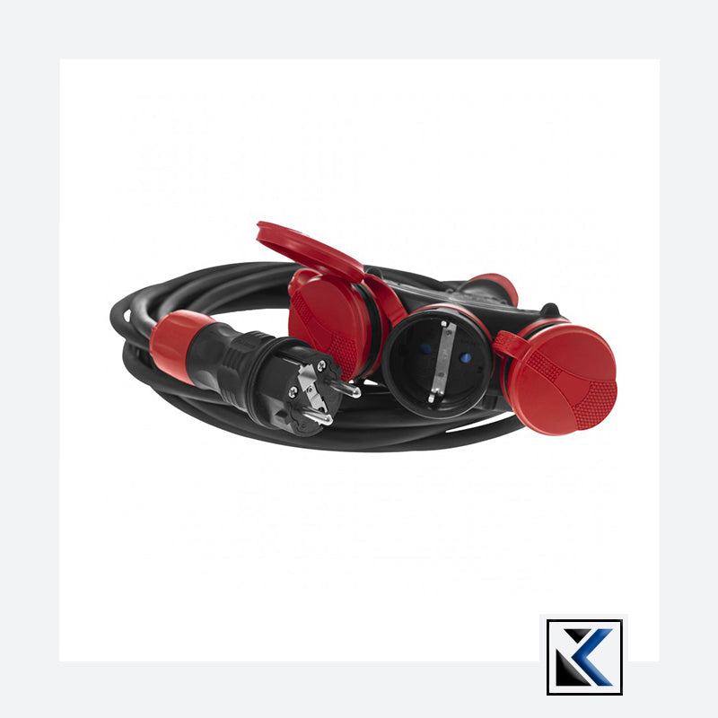 Verlengkabel Professioneel 40m 3-voudig 3x2,5mm IP54 16A/4000W