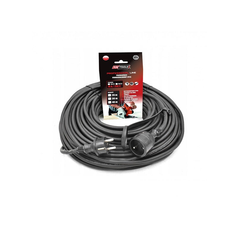 Verlengkabel pro 20m 3x1,5mm zwart