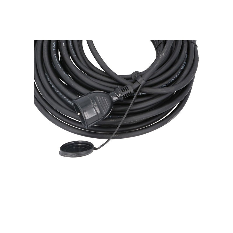 Verlengkabel pro 30m 3x1,5mm zwart