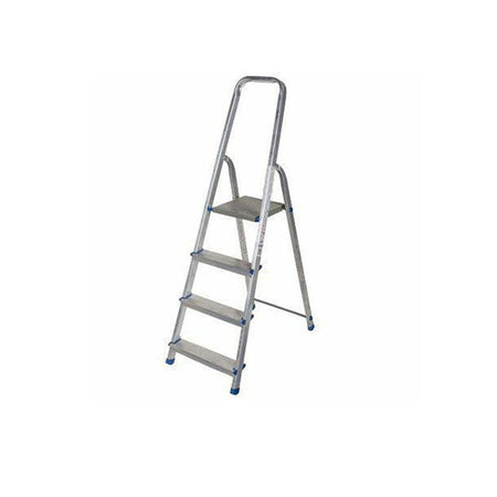 Vrijstaande aluminium ladder met 4 treden