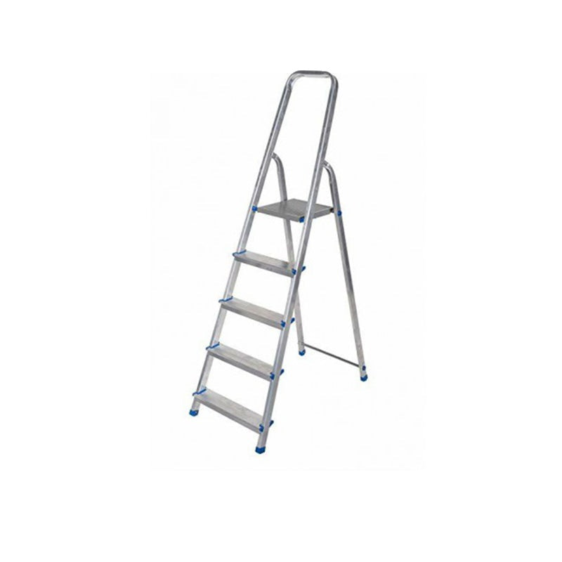 Vrijstaande aluminium ladder met 5 treden