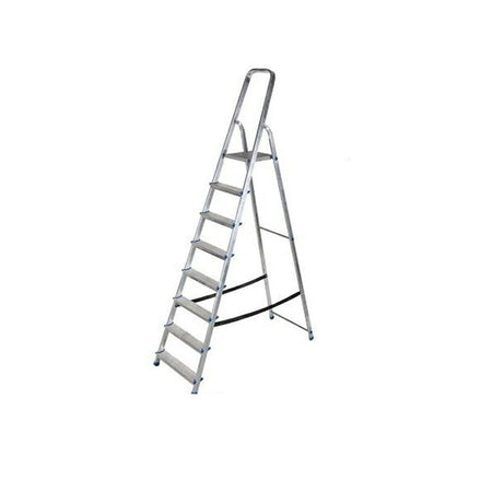 Vrijstaande aluminium ladder met 8 treden