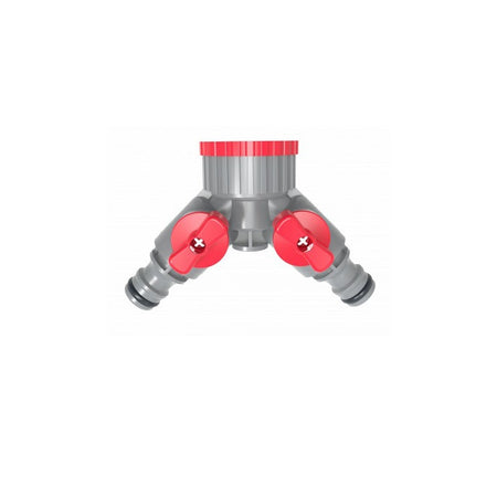 Waterverdeler 2-weg met afsluiters 1-3/4"