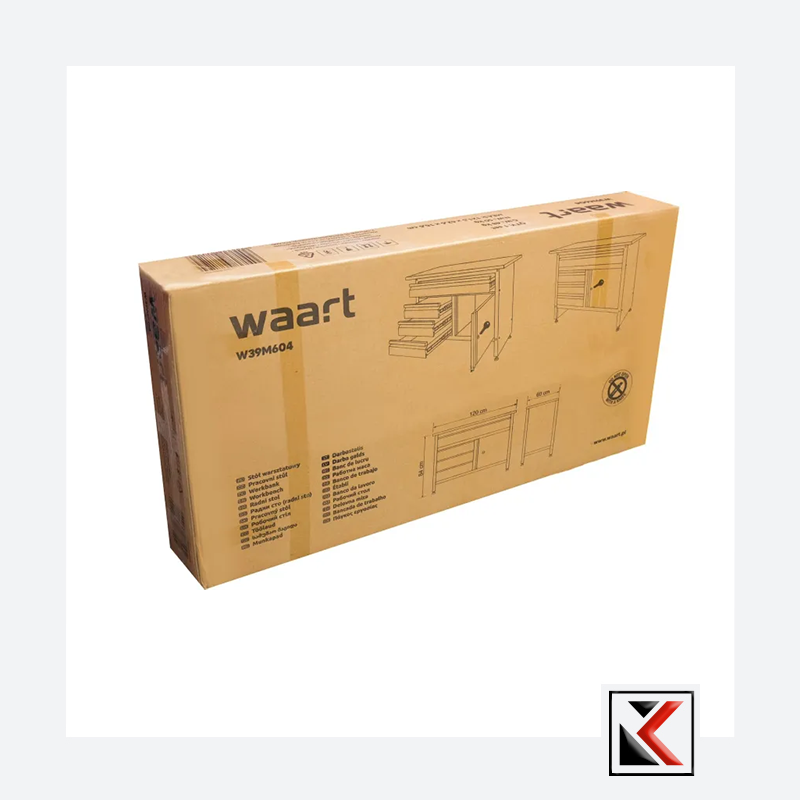 Werkbank 120x60 Drie Laden, Kast