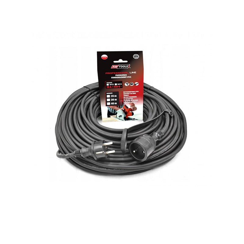 Verlengkabel PRO 40m 3x2,5mm ZWART